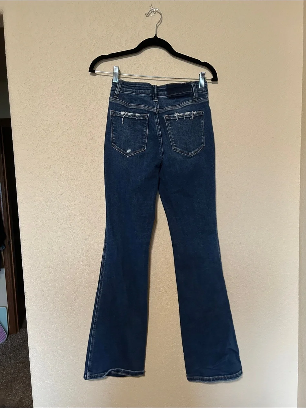 Flying Monkey High Rise Bootcut Jeans Size 25 Dark Wash Stretch Flare Y2K